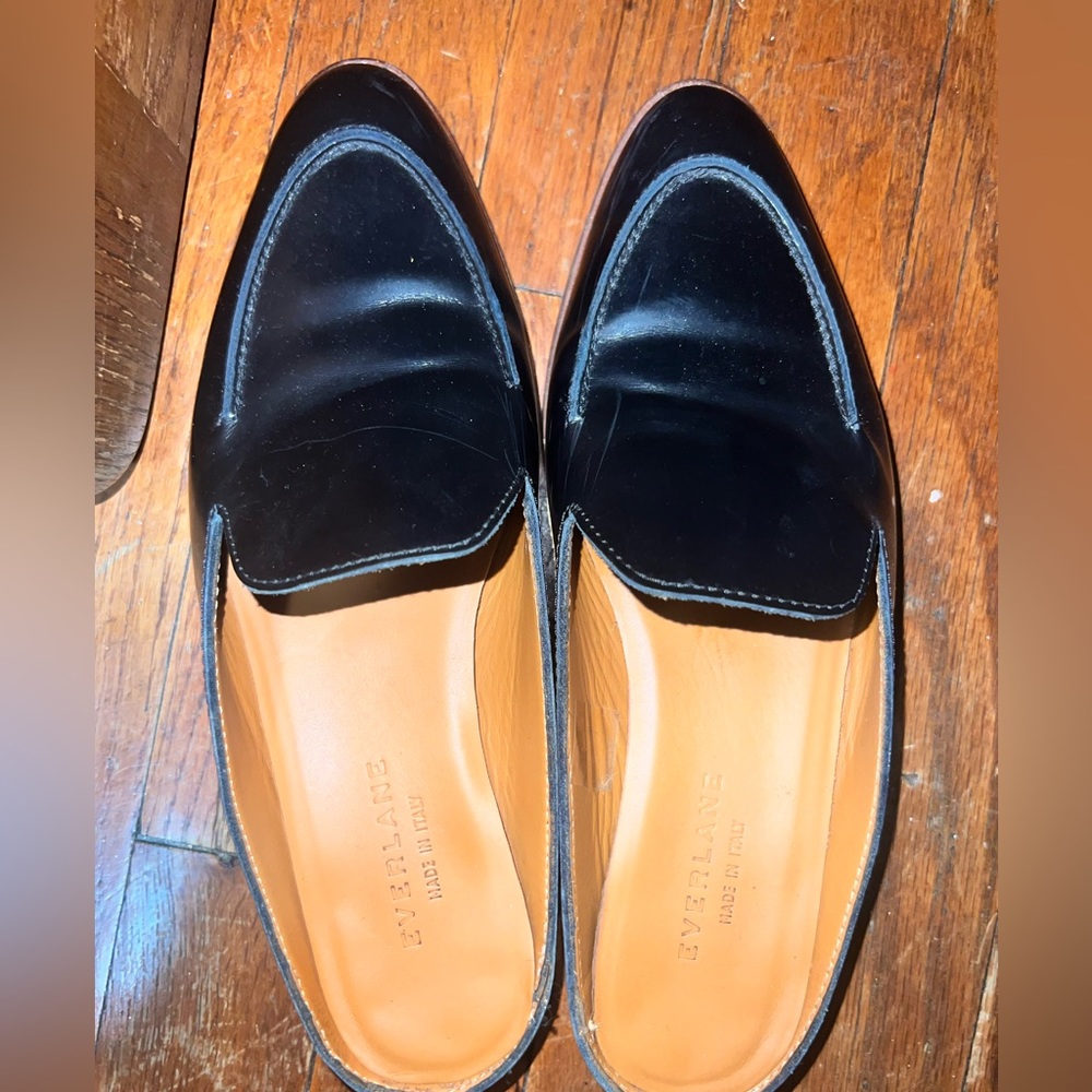 Everlane leather mules black